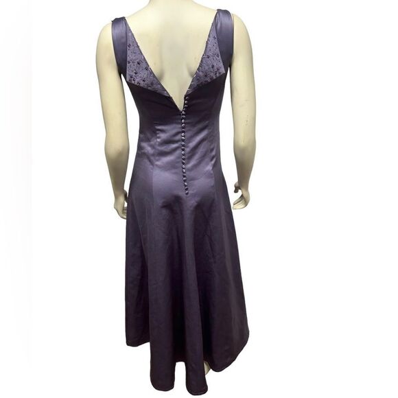 David’s Bridal Light Purple Sleeveless Maxi Dress Formal Bridesmaid Beaded Neck - Picture 6 of 13